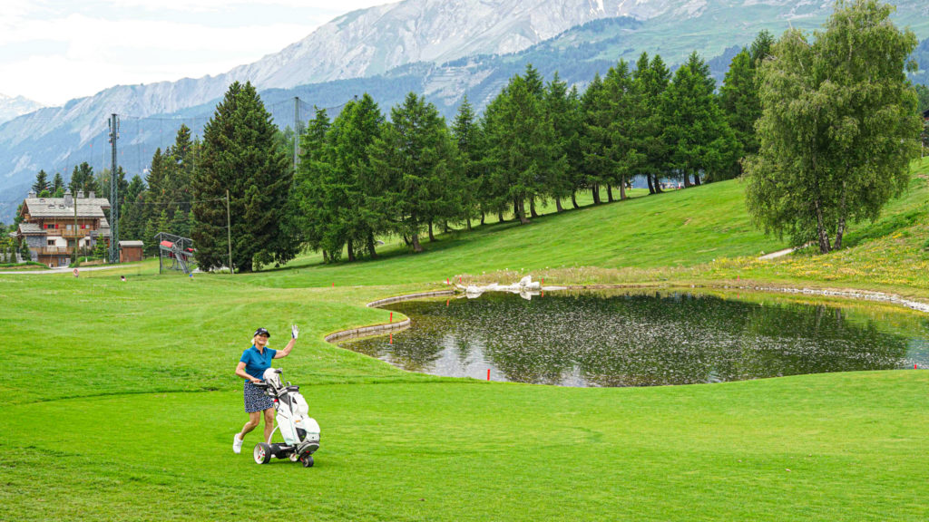 Participants du Trophée de Golf Mosaic-Apach 2019 sur le parcours de Crans-sur-Sierre.